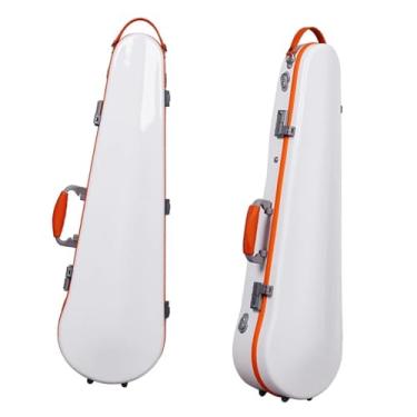 Imagem de Estojo Para Violino Triangular Branco De Fibra De Carbono 4/4, Estojo Anti-pressão Para Violino Estojo para instrumento de violino