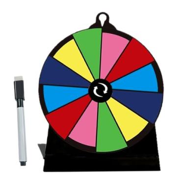 Imagem de Girador de roda de prêmio, roda giratória de mesa com suporte para a fortuna | Toca-discos reutilizáveis da sorte para festas, supermercados, apresentações, feiras, eventos de arrecadação de fundos