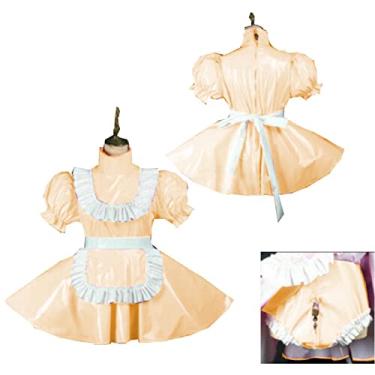 Imagem de Vestidos de empregada plus size estilo Sissy Dress Locable Sweet Dress Costume, damasco, 2GG