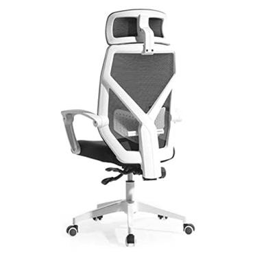Imagem de Cadeira de escritório cadeira de escritório cadeira ergonômica cadeira de computador cadeira de escritório encosto cadeira de chefe elevador cadeira giratória cadeira de jogo (cor: branco, tamanho