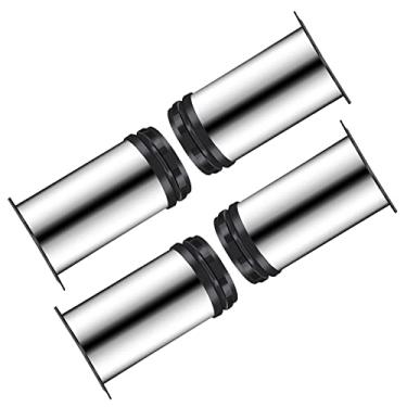 Imagem de Pernas de móveis de metal ajustáveis em altura, pernas de sofá de metal industrial, pernas de mesa de escritório, pés de armário de aço inoxidável, ajustável: 1,5 cm, conjunto de 4, capacidade de
