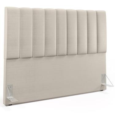 Imagem de Cabeceira Cama Box Queen 160 Cm Dália W01 Facto Pérola Metalizado - Lyam Decor