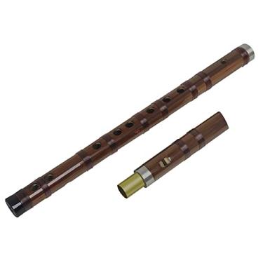 Imagem de Flauta de Sopro de Madeira C D E F G Chave Instrumento Musical Tradicional Chinês Flauta de Bambu Amargo (Cor: Chave D)