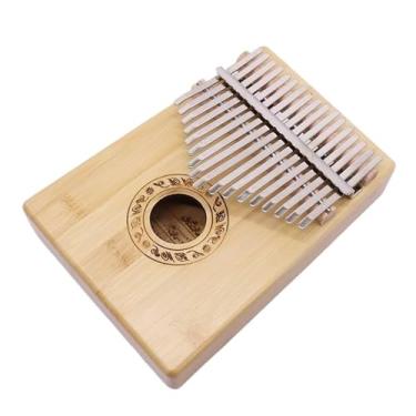 Imagem de Piano de polegar Kalimba 17 teclas instrumento iniciante piano de dedo kalimba profissional(Maple)
