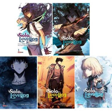 Imagem de Manga Solo Leveling Manhwa Kit 5 Primeiros Volumes Panini Colorido em 
