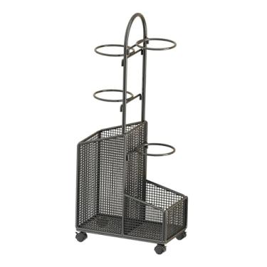 Imagem de KiBcsLic Organizador de equipamentos esportivos com cesto e ganchos, suporte para bolas de basquete, organizador de bolas para rúgbi, futebol, academia, indoor