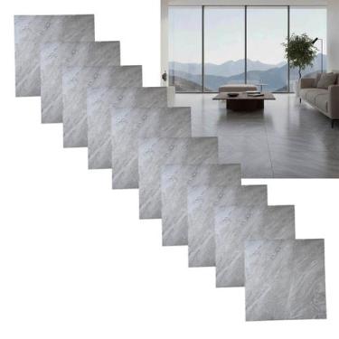 Imagem de Piso Vinilico Adesivo Marmore Falso Autocolante 10 Uni Antiderrapante 