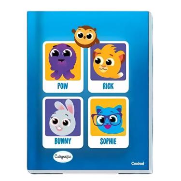 Imagem de Caderno Brochura Caligrafia Capa Dura 40 Folhas Bolofofos Credeal Estampa 4