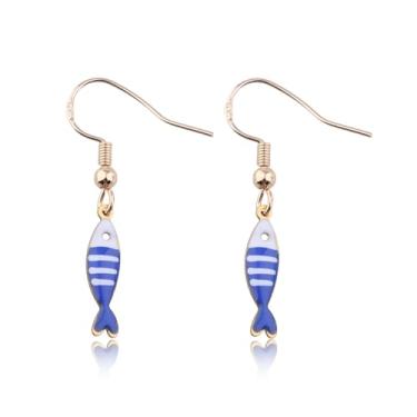 Imagem de Gzrlyf Brinco de sardinha com pingente de lata de sardinha, presente temático de peixe de sardinha, joia para amantes de peixes, presente de pescador, SAME, MENTAL, na unknow