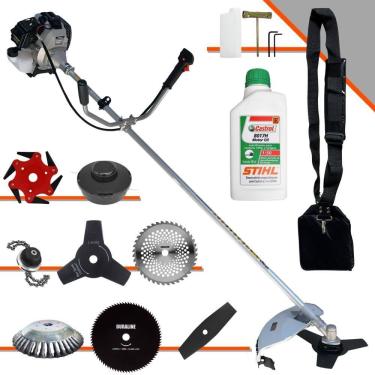 Imagem de Roçadeira Toyama Tbc43h 43cc 1,7hp 2t 8 Em 1 + Óleo Stihl