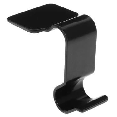 Imagem de Suporte de meia de Natal de metal preto para lareira gancho antiderrapante para decoração de férias, gancho de meia de Natal resistente para uso doméstico sazonal