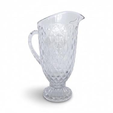 Imagem de Jarra de Vidro Transparente 1,5L – Design Lapidado – 24cm x 14cm – Ideal para Suco, Água e Mesa Posta