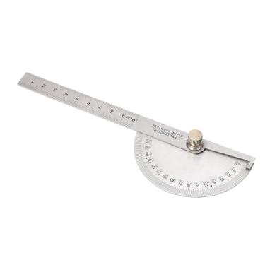 Imagem de Hztyyier Transferidor de ângulo de Aço Inoxidável Portátil Localizador de Régua de 0 a 180 Graus para Trabalhadores da Construção Civil