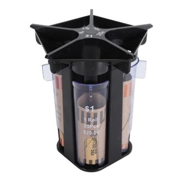 Imagem de Ymiko Bandeja de Classificação de Moedas 5 Em 1 Com Organizador de Tubo, Contador de Mudança ABS para Moedas, Níquel, Quartos, Contagem e Armazenamento Rápido e Preciso