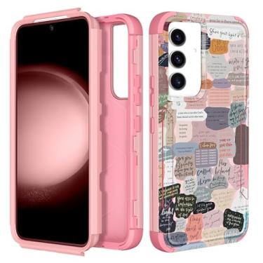 Imagem de Plakill Capa para Samsung Galaxy S24 Plus/S25 Plus - Capa de telefone feminina bonita estética design exclusivo adolescente kawaii cristão resistente à prova de choque Funda Samsung S24 Plus/S25 Plus