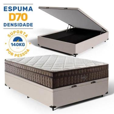 Imagem de Cama Box Baú com Colchão de molas Anjos Classic Pocket Solteiro King 9