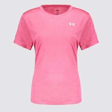 Imagem de Camiseta Under Armour Tech Twist Feminina Rosa Mescla, G