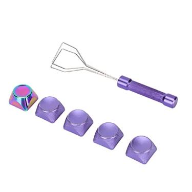 Imagem de KIMISS 5 Teclas de Metal XDA Com Revestimento Colorido - Teclas Deco Exclusivas para Teclados Mecânicos Com Belas Texturas (Roxo)