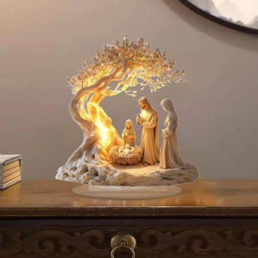 Imagem de Estátua De Natal Em Acrílico 2D Do Nascimento De Jesus Para Decoração 