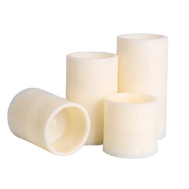 Imagem de Conjunto de 4 Lâmpadas Velas Eletrônicas com Luz Piscante Alta Simulação para Decoração Casamento Aniversário e Festa