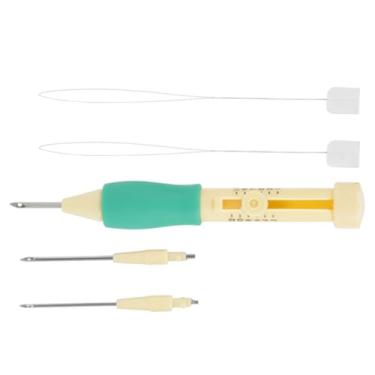 Imagem de Generic Conjunto Durável de Perfurador de Agulha de Bordado Com Agulhas de 3 Tamanhos para Artesanato DIY, Alça Confortável para Colchas, Travesseiros e Muito Mais (plástico 2)