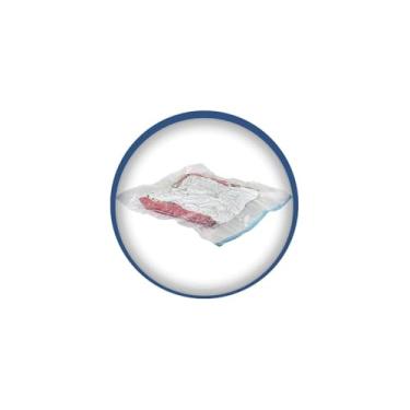 Imagem de Saco Organizador a Vácuo M, 60x80cm, PVC Transparente, Redução de Volume 80%, com Zíper Hermético, 1 Unidade