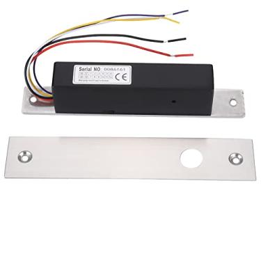 Imagem de aqxreight Atraso de Acesso Tira de Metal Feedback Fechadura Magnética de Porta única para Porta de Vidro/de Madeira Desbloqueio 2 Ajustes de Trabalho Fechadura Magnética de únicaTrava para Vidro