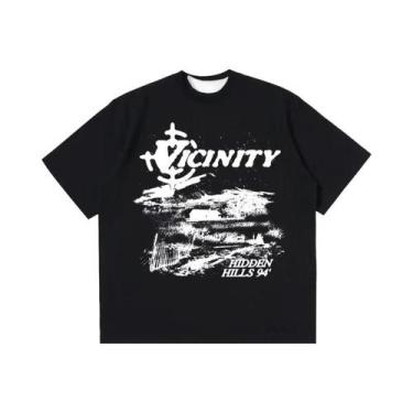 Imagem de Camiseta Vintage Punk Harajuku Com Estampa Gráfica Y2K Hip Hop E-girl,