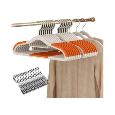 Imagem de Cabides De Veludo Reforçados Para Roupas - Conjunto De 30 Peças Antide