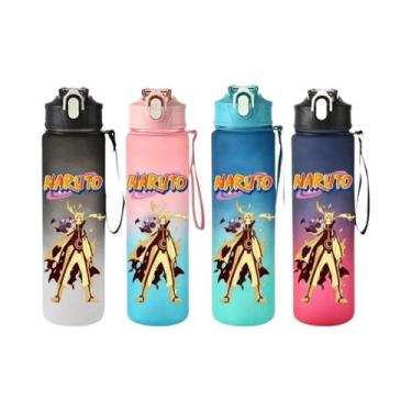 Imagem de Copo De Água Com Canudo NARUTO Uchiha Sasuke Kakashi Em Cores Gradient