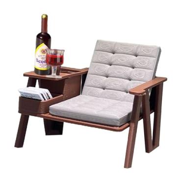 Imagem de Generic Conjunto de Móveis em Miniatura para Casa de Bonecas Na Escala 1:12: Modelo de Cadeira, Mini Poltrona com Mesa Lateral, Acessórios para Fotos de Sala