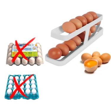 Imagem de Dispenser Porta Ovos Organizador Suporte de Geladeira 2X Unid