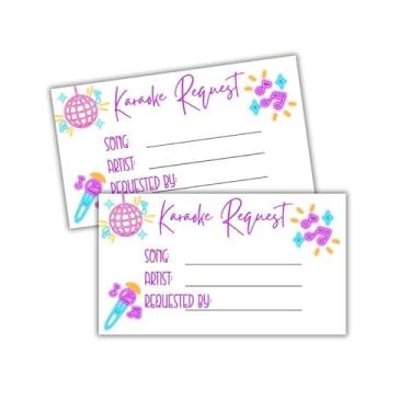 Imagem de Karaoke Song Request Slips Cards 50pk 5.1x8.9 cm Simple Ticket Bars Party DJ Wedding Fill Out Event Planning Live DJ Submission Song Queue
