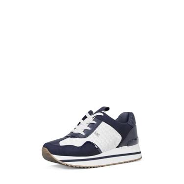 Imagem de Michael Kors Tênis feminino Raina Trainer, Bloco de cores com assinatura/azul social, 35