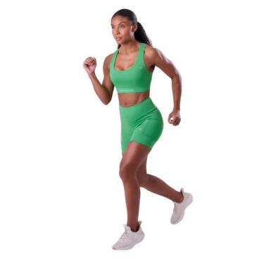 Imagem de Bermuda Authen Feminino Grit Bossa 3 Bolsos 15cm Verde Vibrante-Feminino