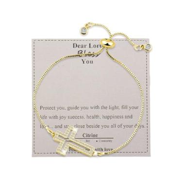 Imagem de YangQian Pulseira de Deus da Oração do Senhor para homens e mulheres, presente católico religioso cristão para ele, presente de batismo de comunhão, Small, Zinco, Sem Pedra Preciosa