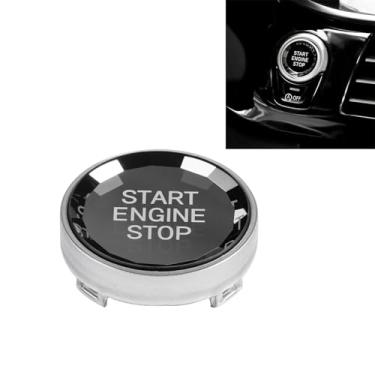 Imagem de Adesivo de ignição do botão de parada de partida do motor para BMW X1 E84 E81 E87 X5 E70 X6 E71 E90 E60 E91 E92 E93 Z4 E89 E (prata)