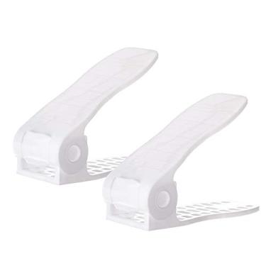 Imagem de Suportes Ajustáveis para Economizar Espaço em Sapatos Organizadores de Armário Sandálias Tênis Salto Casuais e Conjunto 2