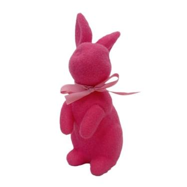 Imagem de KiBcsLic Coelhinho de pelúcia para decoração de Páscoa, enfeite de mesa macio para festas e jantares, Rosa