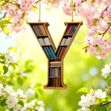 Imagem de Enfeites de Natal A-Z Cristal Pendurado, Enfeites de Árvore de Natal Artesanais com Letra Y, Decoração de Carro e Casa - Decoração Artesanal de Acrílico de Natal, Ideias de Troca de Presentes para