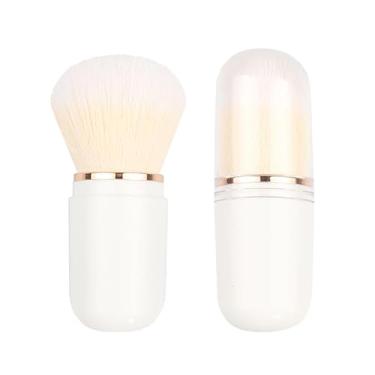 Imagem de Generic Pincel de maquiagem retrátil, conjunto profissional de mini pincéis de cabeça de cogumelo, conjunto de pincéis de maquiagem portátil, pincel de blush, creme de contorno (branco)