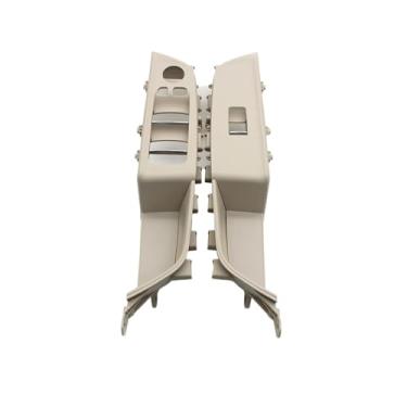 Imagem de LHD atualizado esquerda direita dianteira traseira interior maçaneta da porta painel regulador da janela tampa do interruptor compatível com BMW Série 6 / GT G32 2017 2018 2019-2022(Front 2PCS-Creamy)