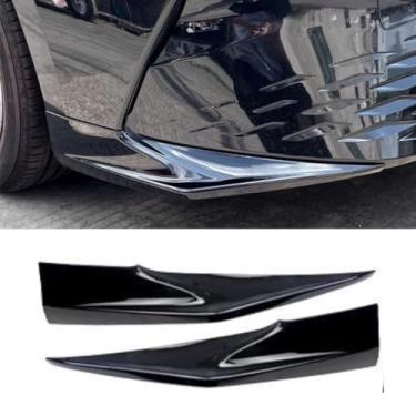 Imagem de Kit de carroceria difusor divisor de para-choque dianteiro para carro compatível com Camry 9ª geração 2024+ protetor de para-choque acabamento de canto acessórios para carro (preto brilhante)