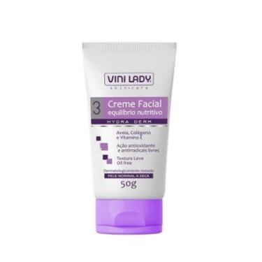 Imagem de Creme Facial Equilíbrio Nutritivo Aveia Colágeno e Vitamina-E Pele Normal a Seca 50g Vini Lady-Unissex