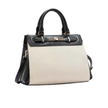 Imagem de Bolsa Feminina Original Lagarto Clássico Mão Chenson 85072 Preto-Feminino