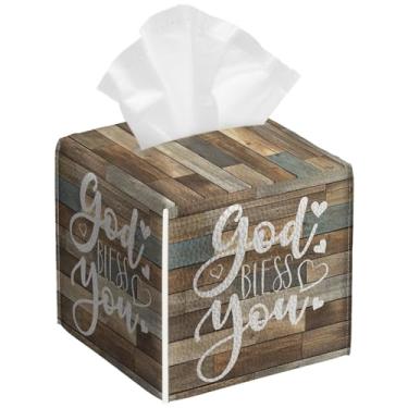 Imagem de Pacote com 2 capas para caixa de lenços de papel facial à prova d'água para banheiro, cozinha, casa, escritório, carro, 2 unidades