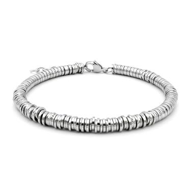 Imagem de Zordixon Pulseira masculina de aço inoxidável (trança artesanal) – Tamanho ajustável 22 cm – Joias modernas e minimalistas