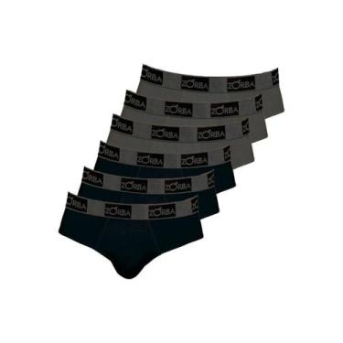 Imagem de Kit com 6 Cuecas Slip Zorba 716 Colorido, Preto, G