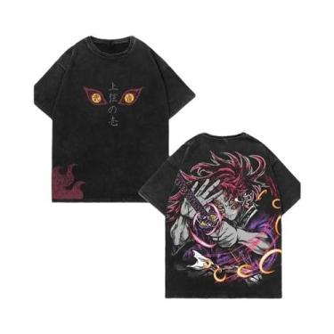 Imagem de Camiseta Gráfica Unissex De Anime Japonês Demon Slayer Kokushibo, Moda