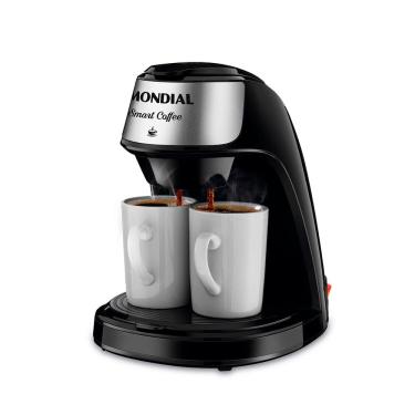Imagem de Cafeteira Elétrica Mondial Smart Coffe 500W C-42-2X-BI Preto/Inox